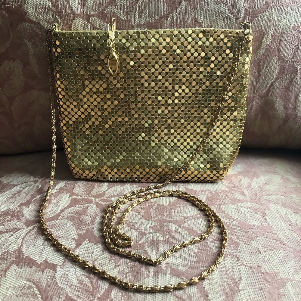 Gold Sequins Cross-body Evening Bag